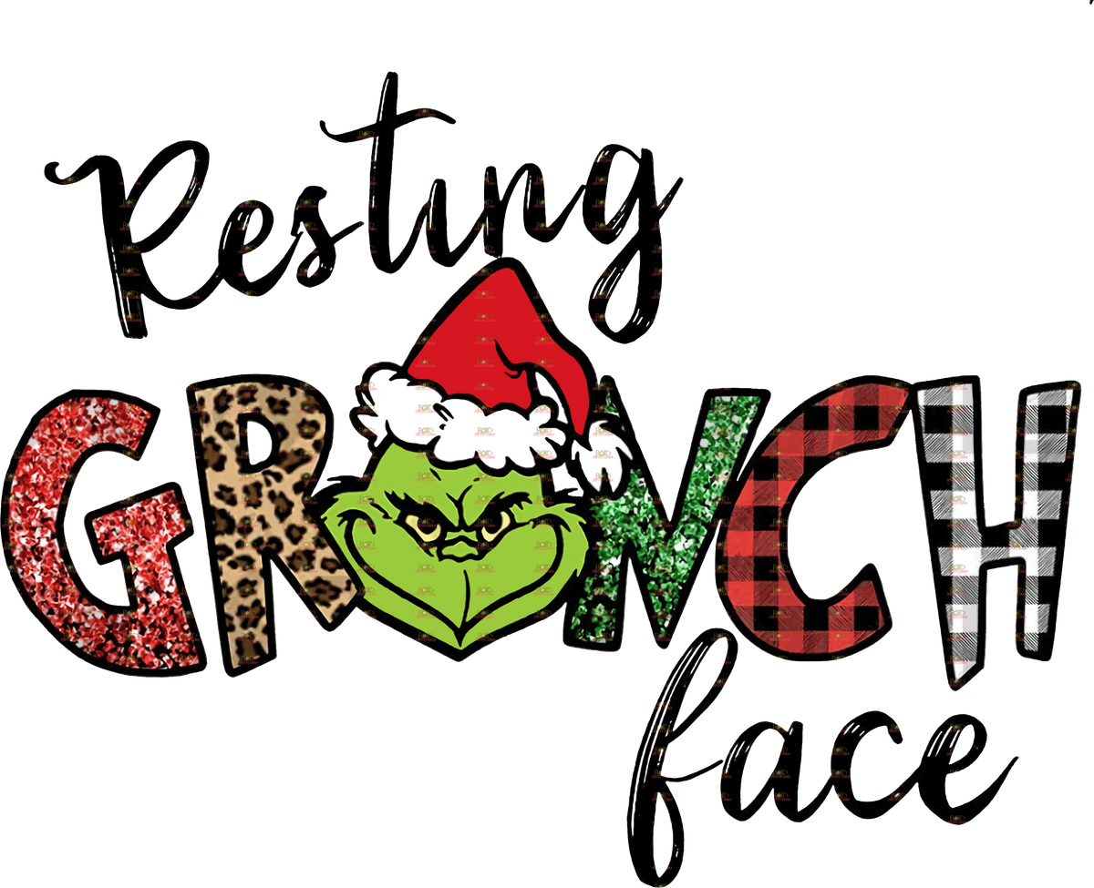 DTF Screen Print Image - Resting Grinch Face