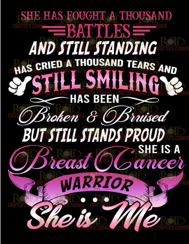 DTF Screen Print Image - She Fought a Thousand Battles