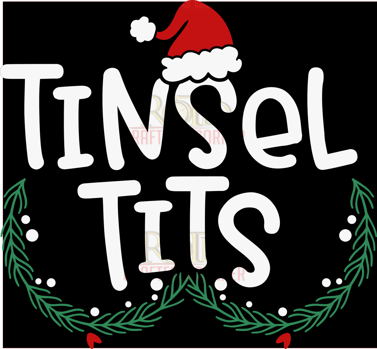 DTF Screen Print Image - Tinsel Titts