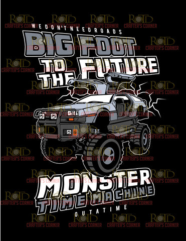 DTF Screen Print Image - Big Foot to the Future