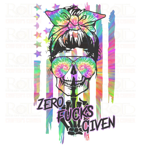 DTF Screen Print Image - Zero Fucks Given